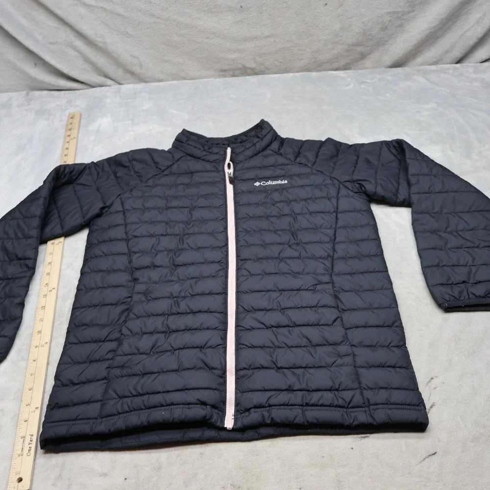 Columbia Jacket Girls XL 18/20 Black Powder Lite Insulated Omni-Heat Warm Puffer